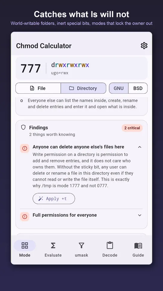 Chmod Calculator screenshot 3
