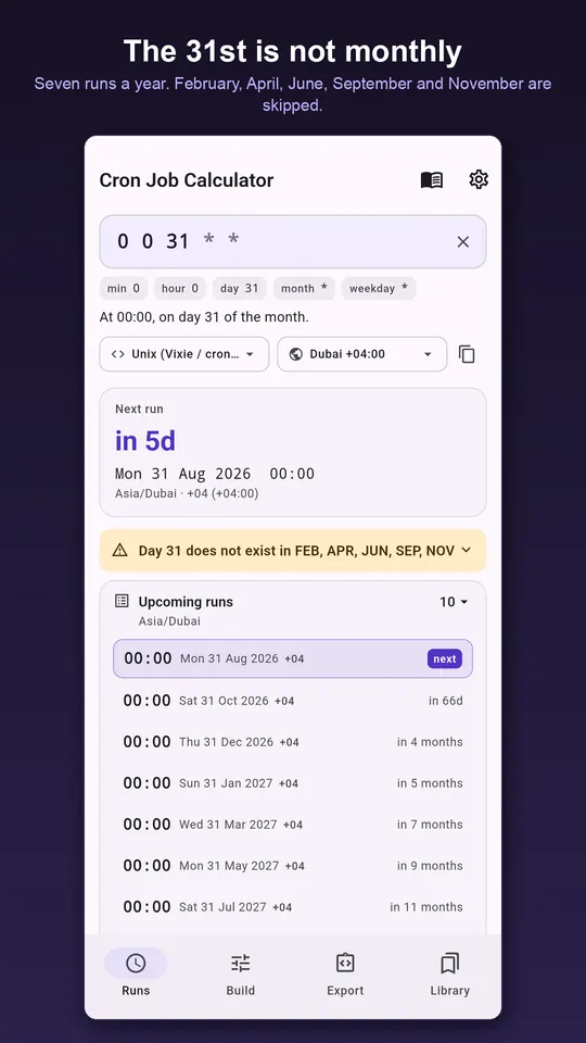 Cron Job Calculator screenshot 4