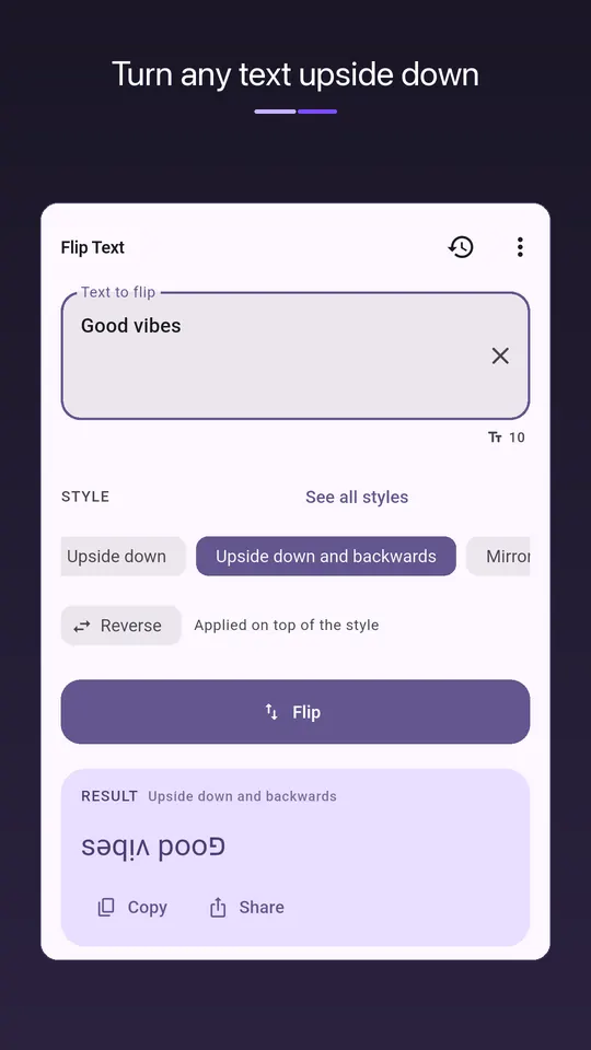 Flip Text screenshot 1