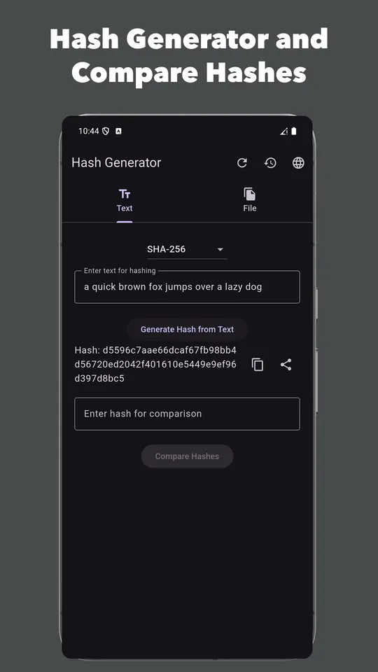Hash Generator screenshot 1