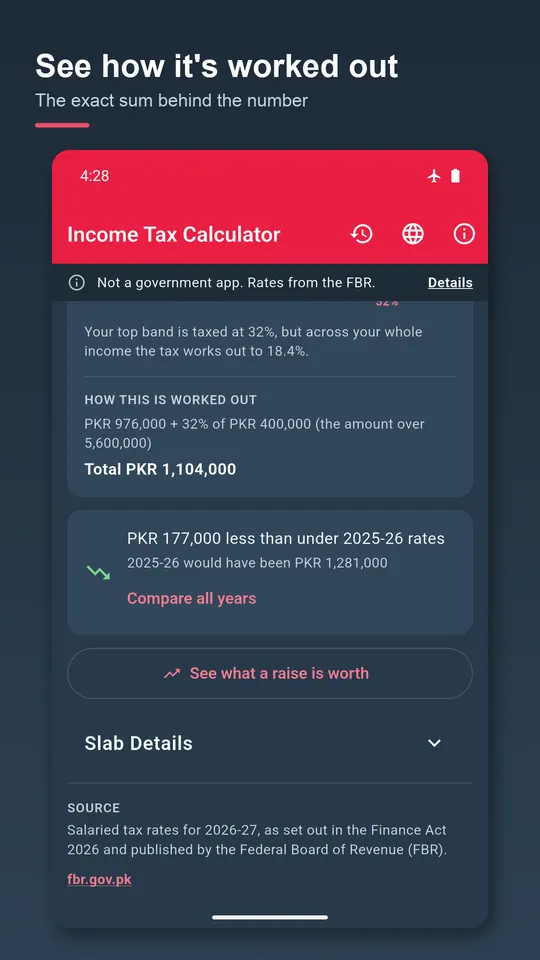 Income Tax Calculator Pakistan screenshot 4