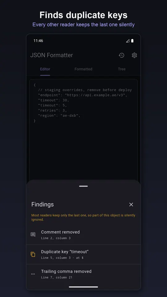 JSON Formatter screenshot 2