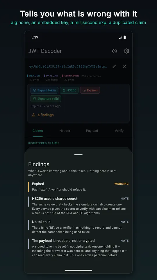 JWT Decoder screenshot 3