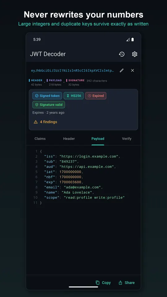 JWT Decoder screenshot 4