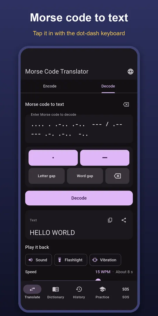 Morse Code Translator screenshot 3