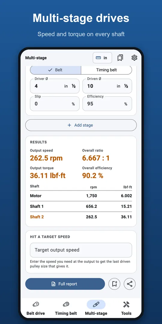 Pulley & Belt Calculator screenshot 4