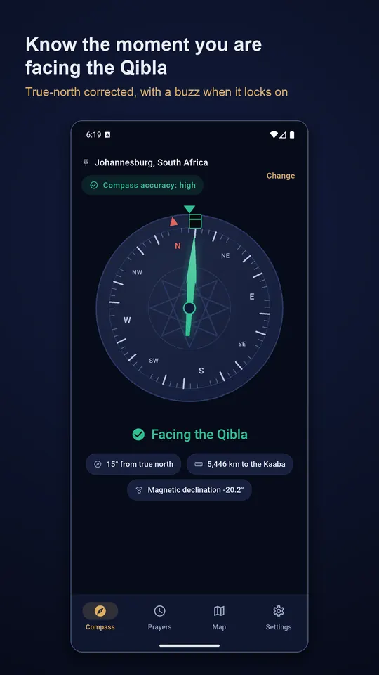 Qibla Compass screenshot 1