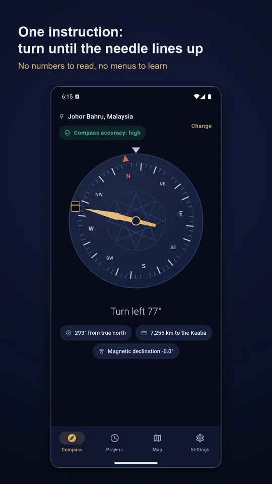 Qibla Compass screenshot 2