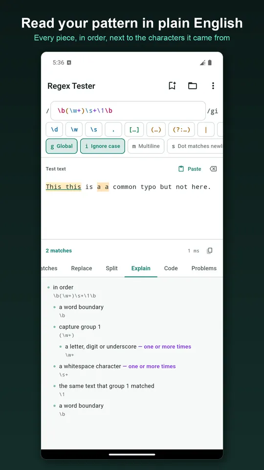 Regex Tester screenshot 4