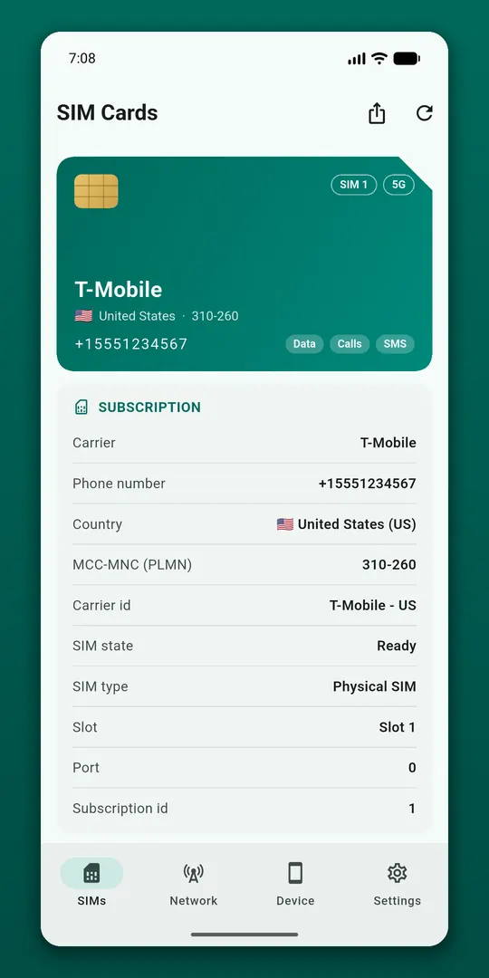 SIM Card Info screenshot 3