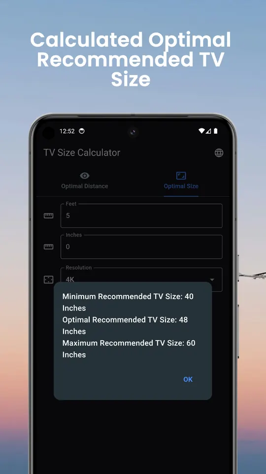 TV Size Distance Calculator screenshot 3