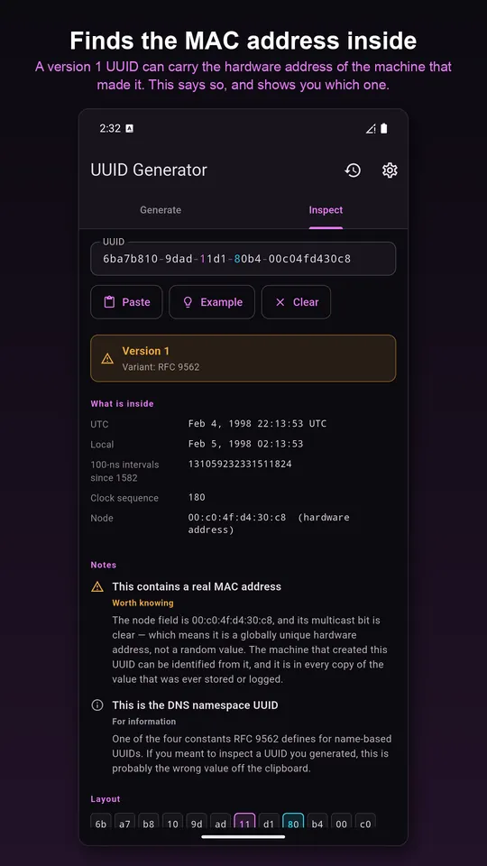 UUID Generator screenshot 1
