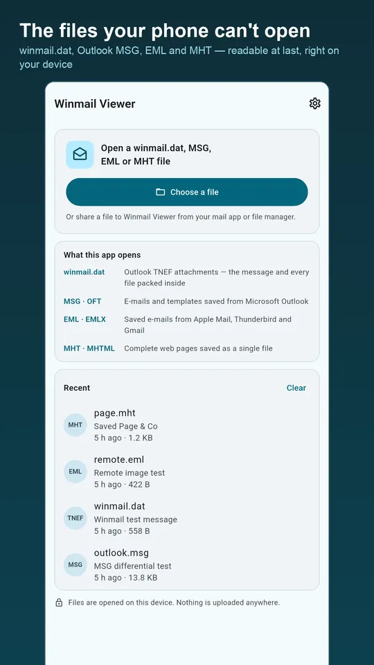 Winmail Viewer screenshot 1